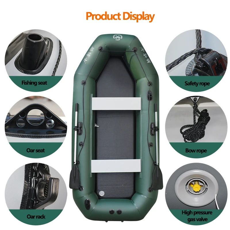 녹색 낚시 카약 공기 갑판 바닥 세트 포함 PVC 팽창 - Fishing Boat Trailer 리뷰 및 가격