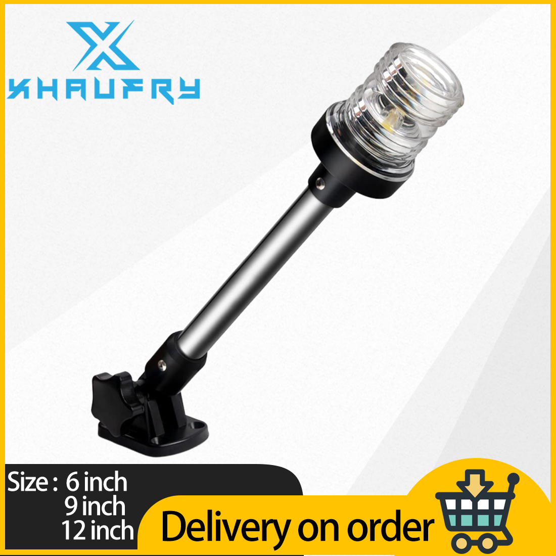 360도 회전 가능한 흰색 LED 접이식 선미등 앵커등 - Fishing Boat Navigation Light 리뷰 및 가격