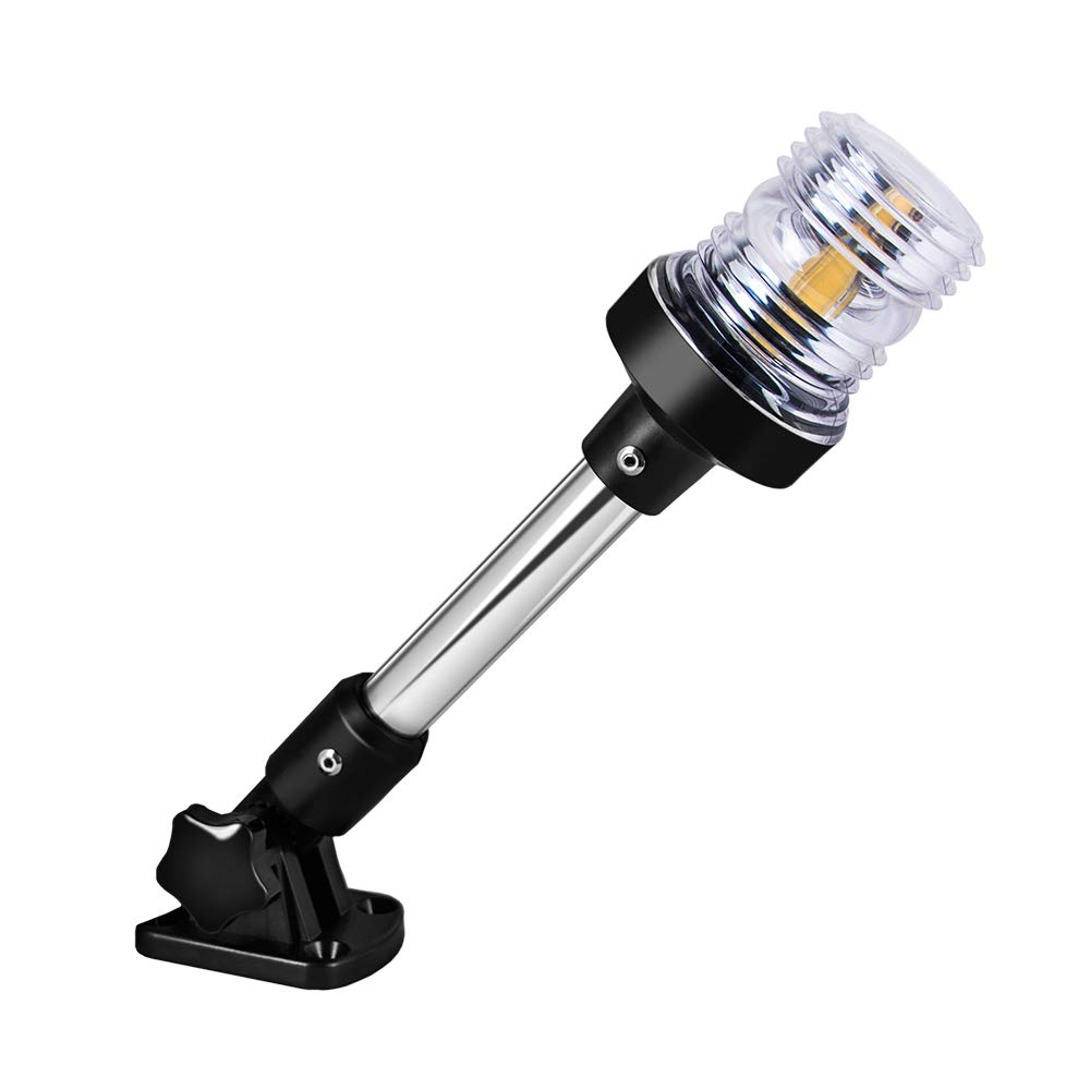 360도 회전 가능한 흰색 LED 접이식 선미등 앵커등 - Fishing Boat Navigation Light 리뷰 및 가격